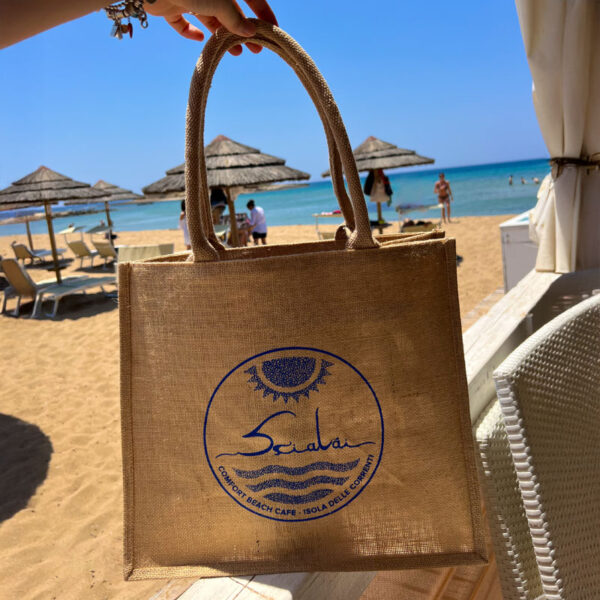 Borsa da spiaggia in juta